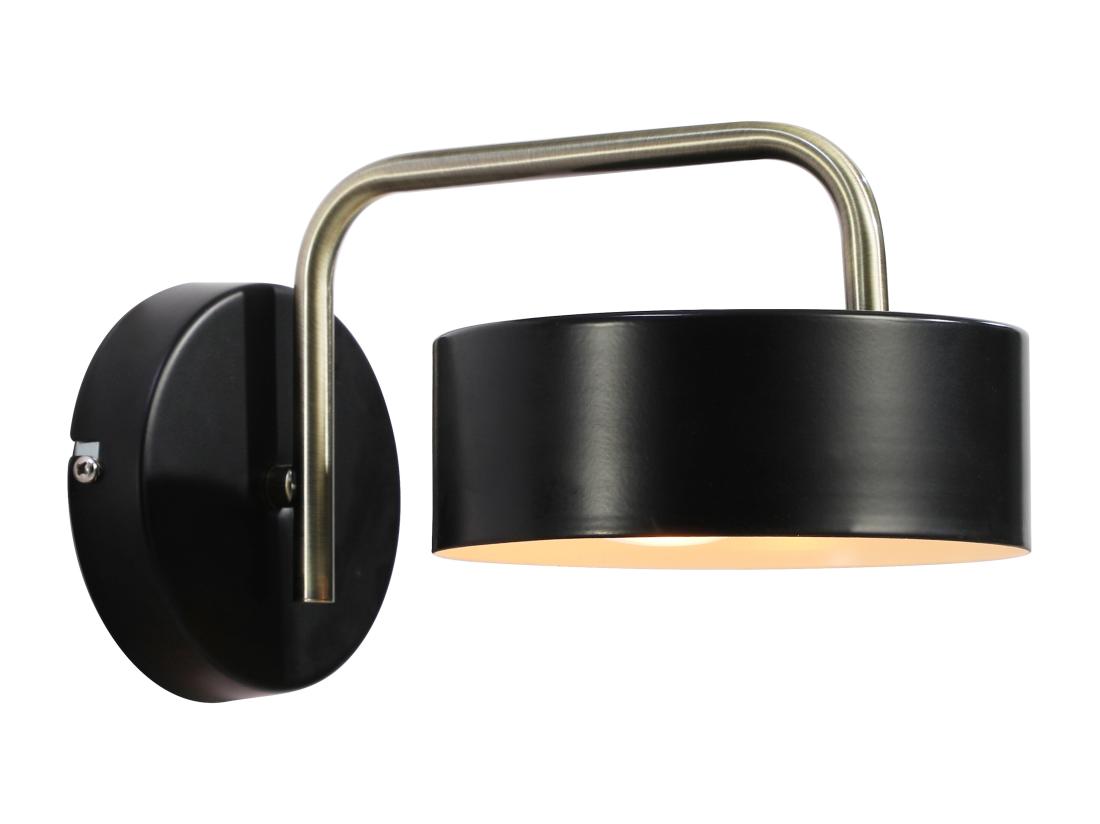 Vente Unique Applique Murale Style Vintage En Métal - L.24 X H. 14.5 Cm - Noir Et Or - OTILIE