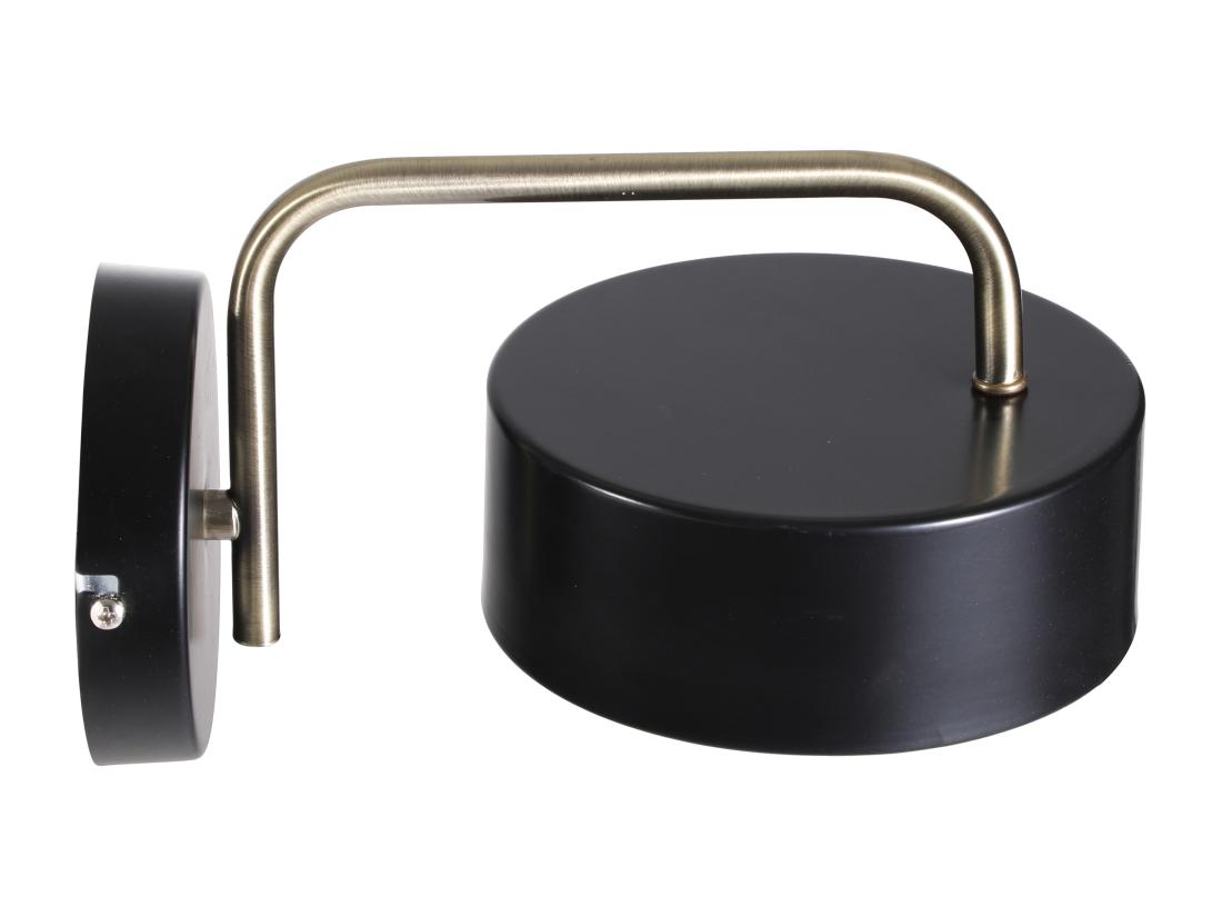 Vente Unique Applique Murale Style Vintage En Métal - L.24 X H. 14.5 Cm - Noir Et Or - OTILIE