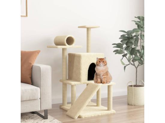 vente unique Arbre à chat avec griffoirs en sisal crème 110 5 cm