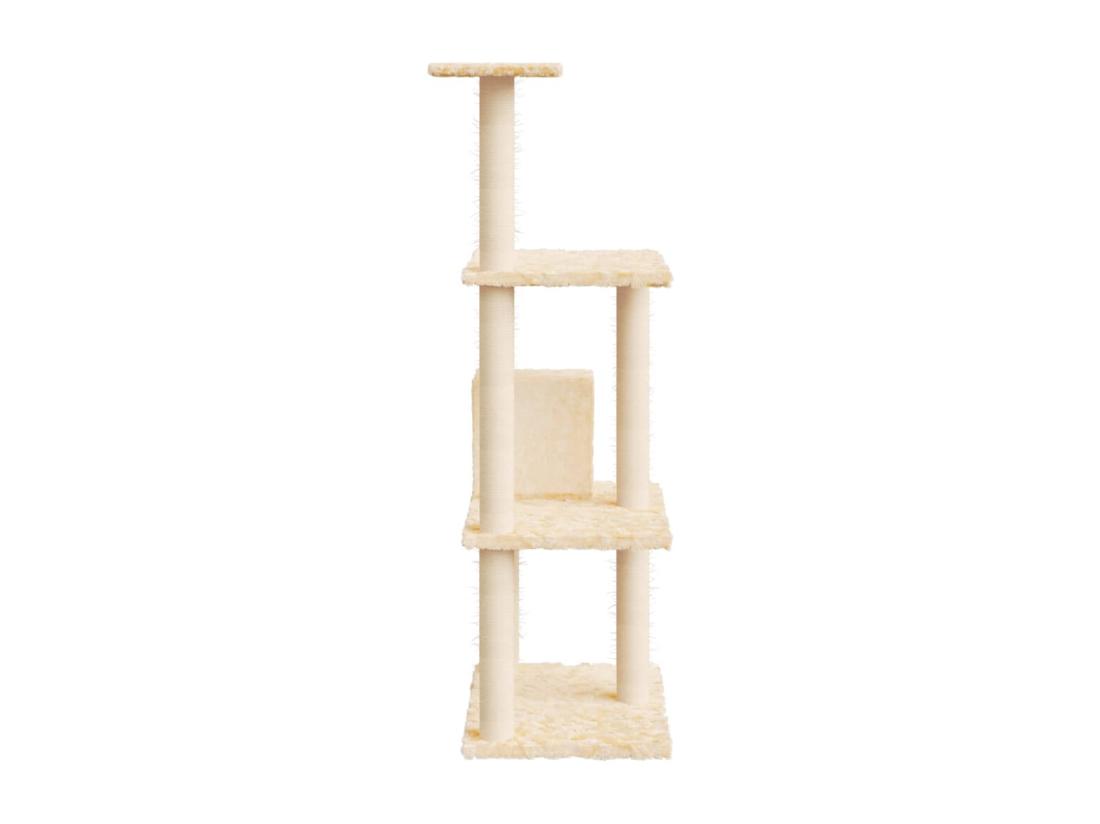 Vente Unique Arbre à Chat Avec Griffoirs En Sisal Crème 119 Cm