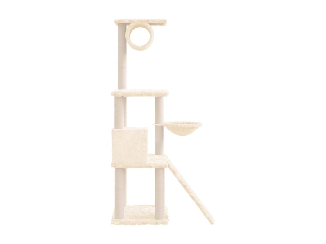 Vente Unique Arbre à Chat Avec Griffoirs En Sisal Crème 131 Cm