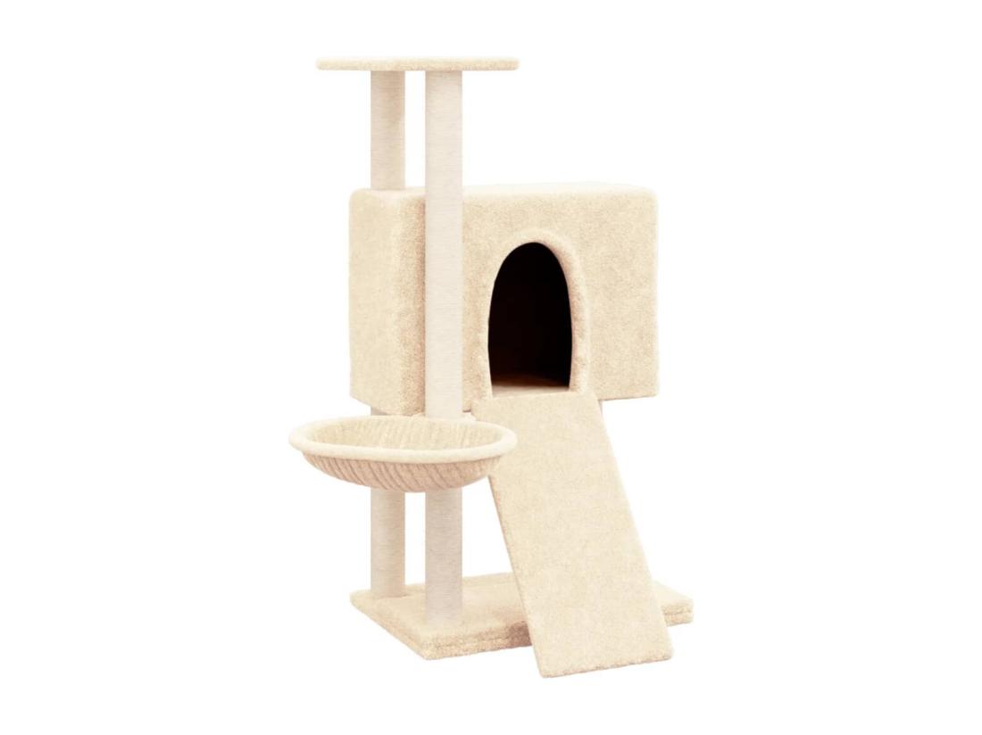 Vente Unique Arbre à Chat Avec Griffoirs En Sisal Crème 96 Cm