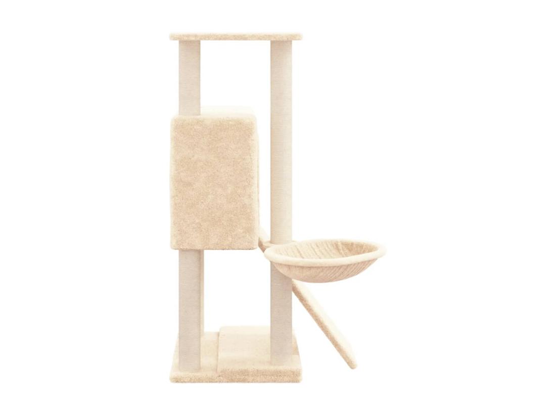 Vente Unique Arbre à Chat Avec Griffoirs En Sisal Crème 96 Cm