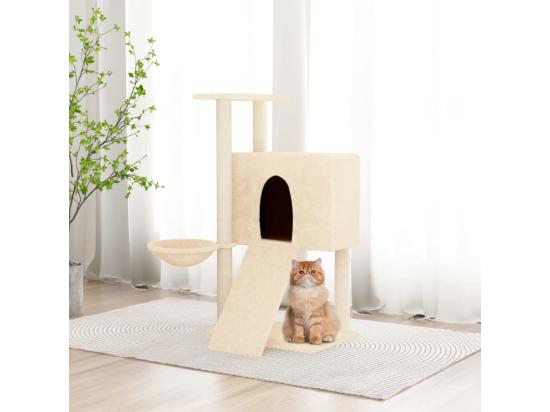 vente unique Arbre à chat avec griffoirs en sisal Crème 96 cm