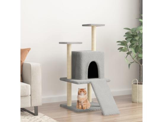 vente unique Arbre à chat avec griffoirs en sisal gris clair 110 cm