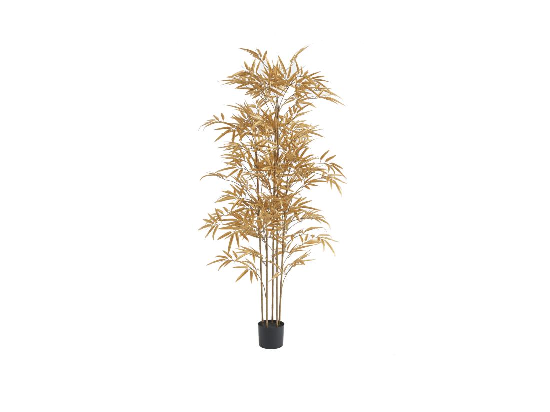 vente unique Arbre artificiel bambou - H.165 cm - Doré - BAMBOUSERAIE