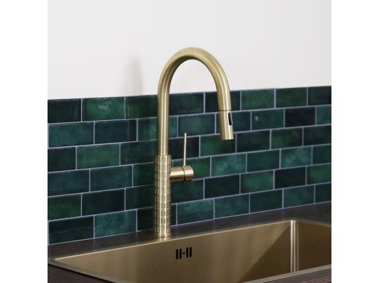 Vente Unique Architek Mitigeur évier Douchette Extractible Or Brossé - Essebagno