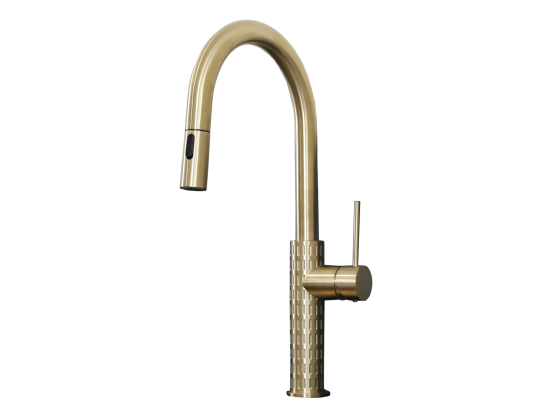 vente unique Architek mitigeur évier douchette extractible or brossé - Essebagno