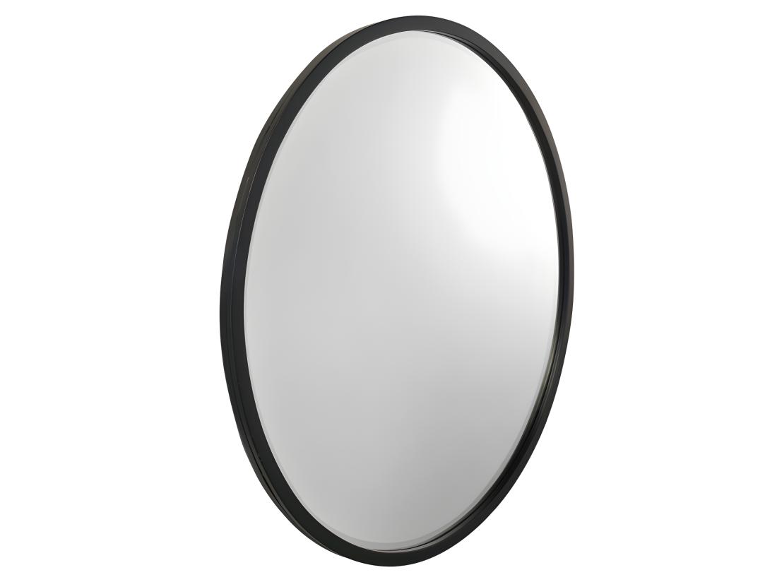 Vente Unique Ardes - Miroir Rond En Métal ø100 Cm - Couleur - Noir