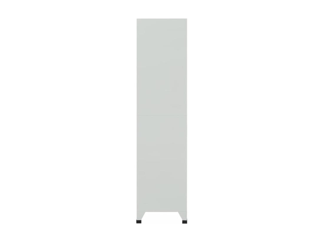 Vente Unique Armoire à Casier Avec 6 Compartiments Acier 90x45x180 Cm Gris