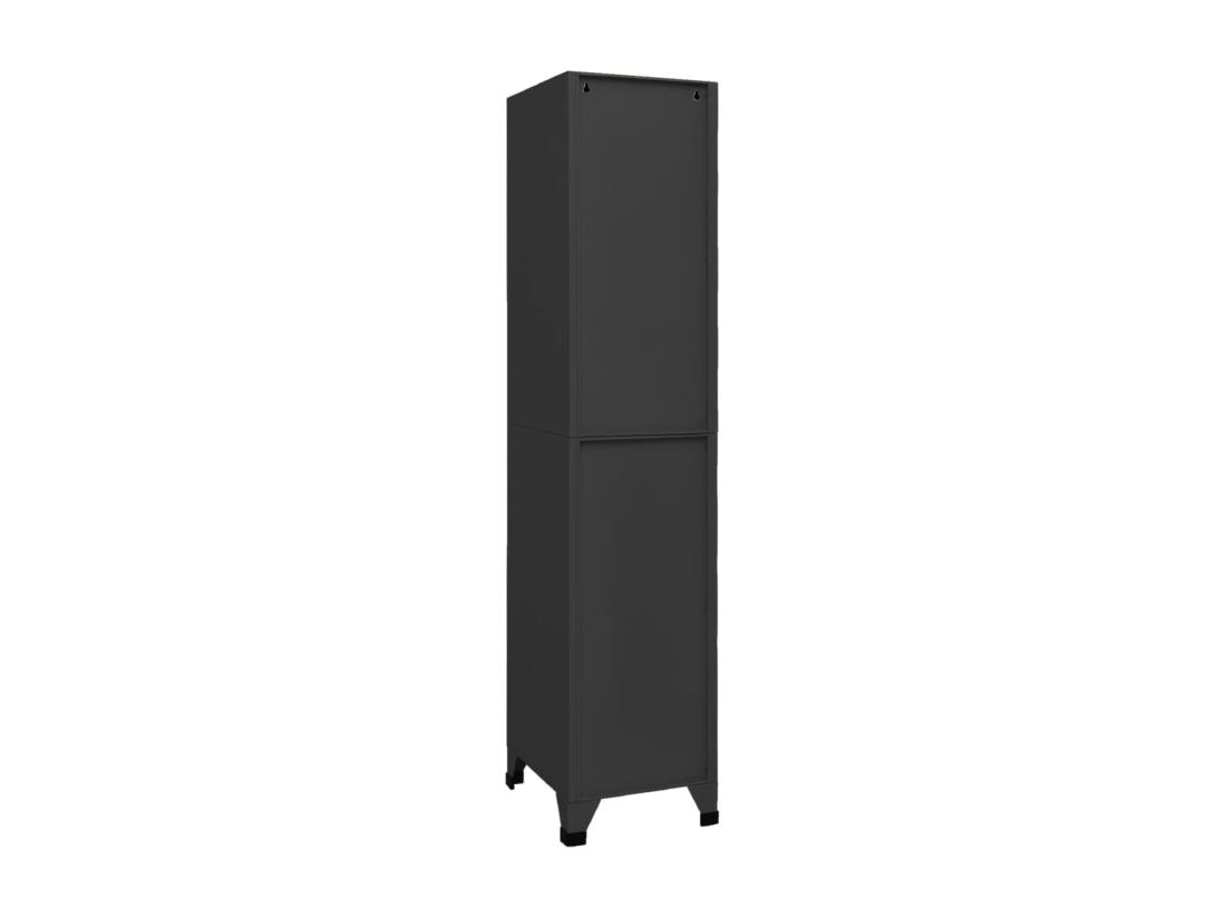 Vente Unique Armoire à Casiers Anthracite 38x45x180 Cm Acier