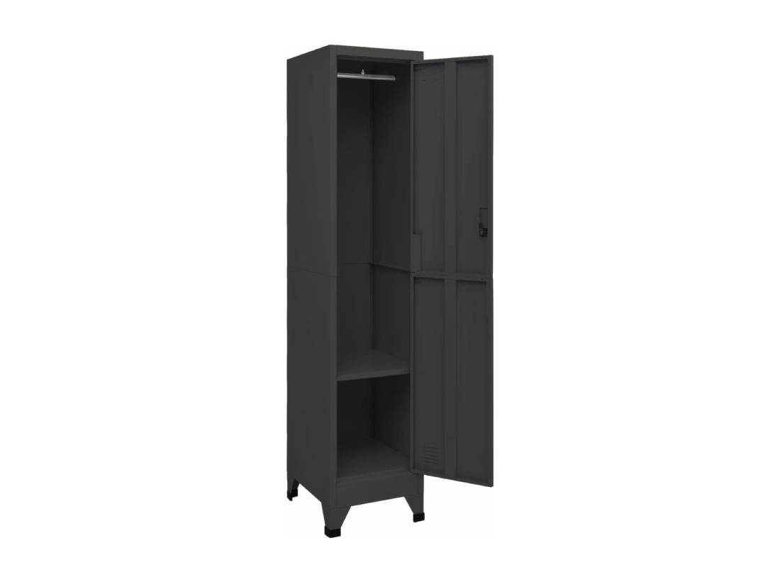 Vente Unique Armoire à Casiers Anthracite 38x45x180 Cm Acier