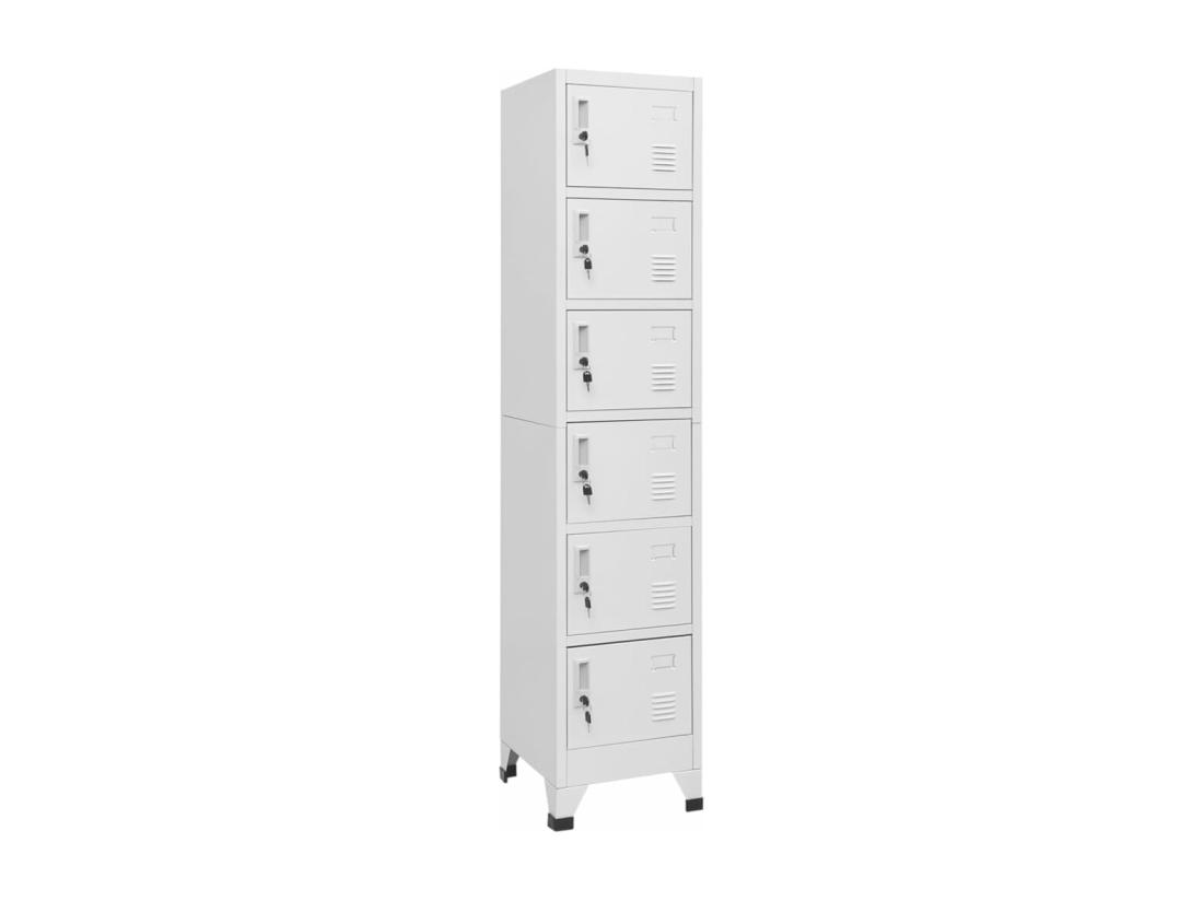 vente unique Armoire à casiers Gris clair 38x40x180 cm Acier