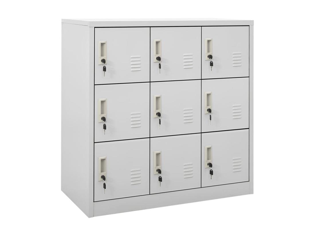 vente unique Armoire à casiers Gris clair 90x45x92 5 cm Acier