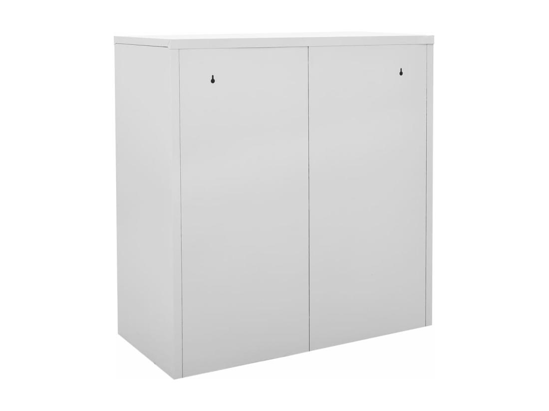 Vente Unique Armoire à Casiers Gris Clair Et Bleu 90x45x92 5 Cm Acier