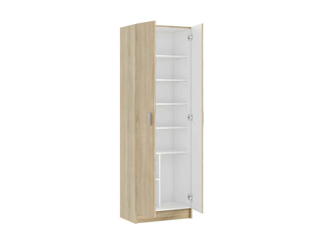 Vente Unique Armoire à Chaussures 2 Portes - Chêne - MULA - L 59 X L 37x H 180