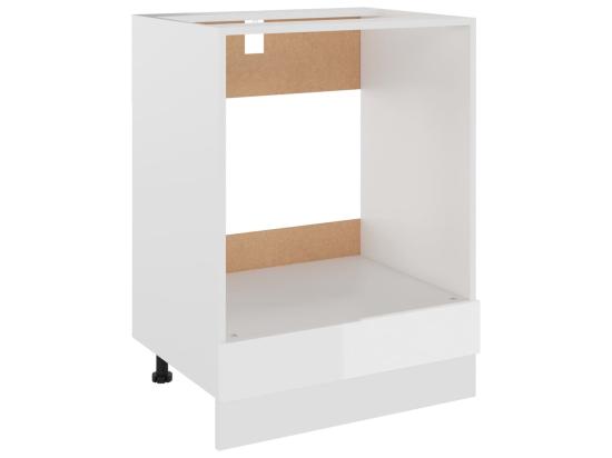 Vente Unique Armoire à Four "Riga" Blanc Brillant 60x46x81 5 Cm