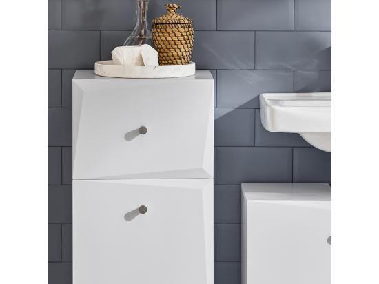 Vente Unique Armoire À Linge Corbeille À Linge Avec 1 Tiroir Et 1 Panier À Linge Amovible Blanc BZr93-w