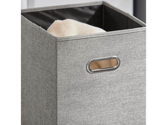 Vente Unique Armoire À Linge Corbeille À Linge Avec 1 Tiroir Et 1 Panier À Linge Amovible Blanc BZr93-w