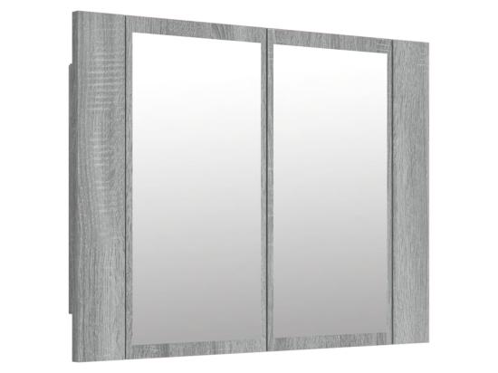 Vente Unique Armoire à Miroir LED Sonoma Gris 60x12x45 Cm Bois D'ingénierie