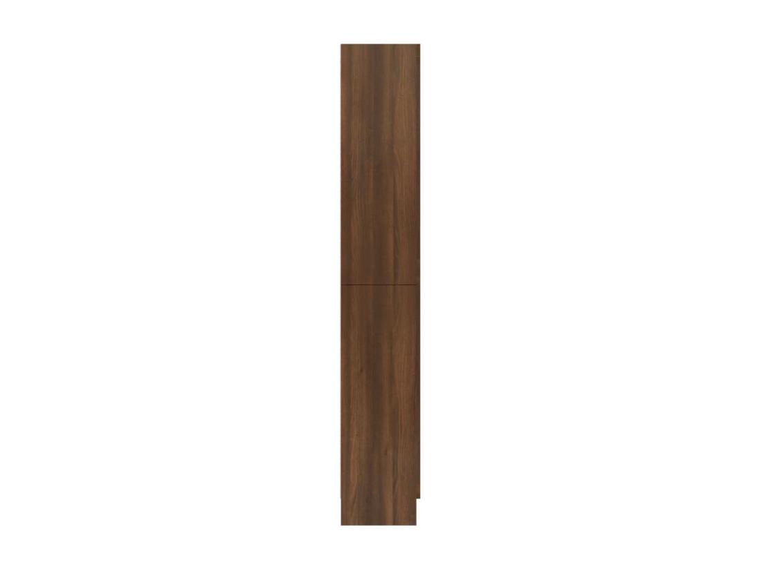 Vente Unique Armoire à Vitrine Chêne Brun 82 5x30 5x185 5cm Bois Ingénierie