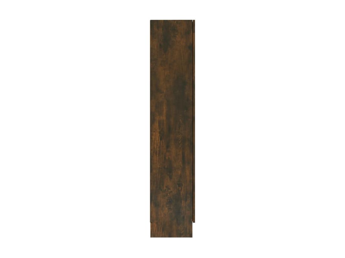 Vente Unique Armoire à Vitrine Chêne Fumé 82 5x30 5x150 Cm Bois D'ingénierie