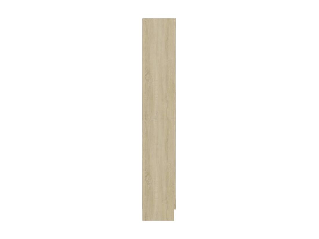 Vente Unique Armoire à Vitrine Chêne Sonoma 82 5x30 5x185 5 Cm Aggloméré