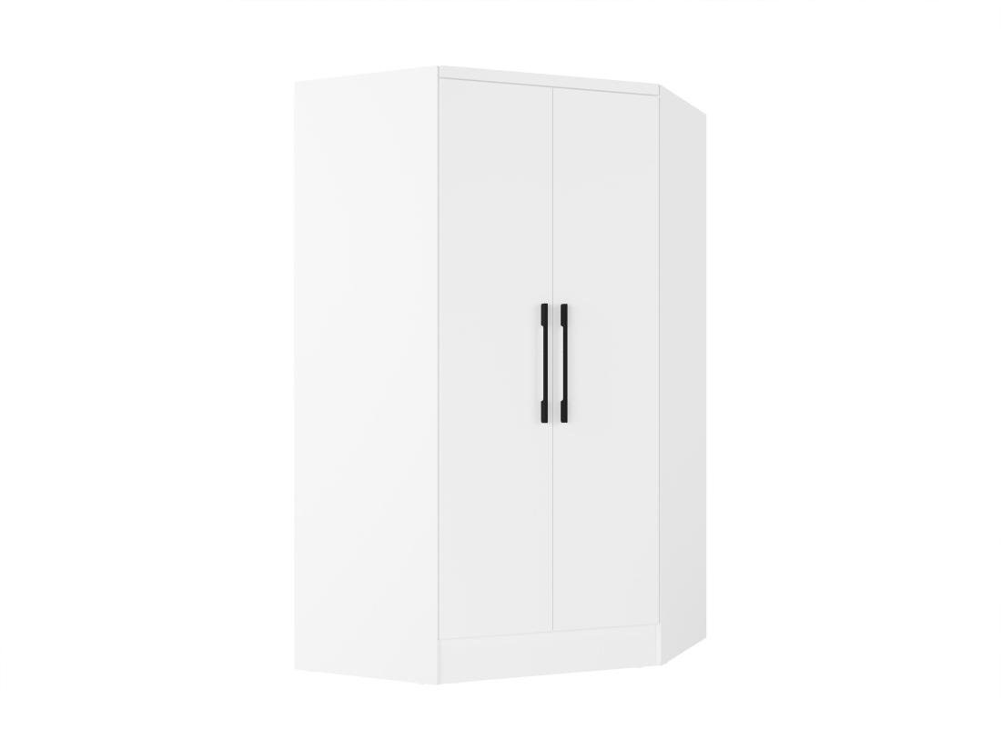 Vente Unique Armoire D'angle 2 Portes - L101 Cm - Blanc - AURALI