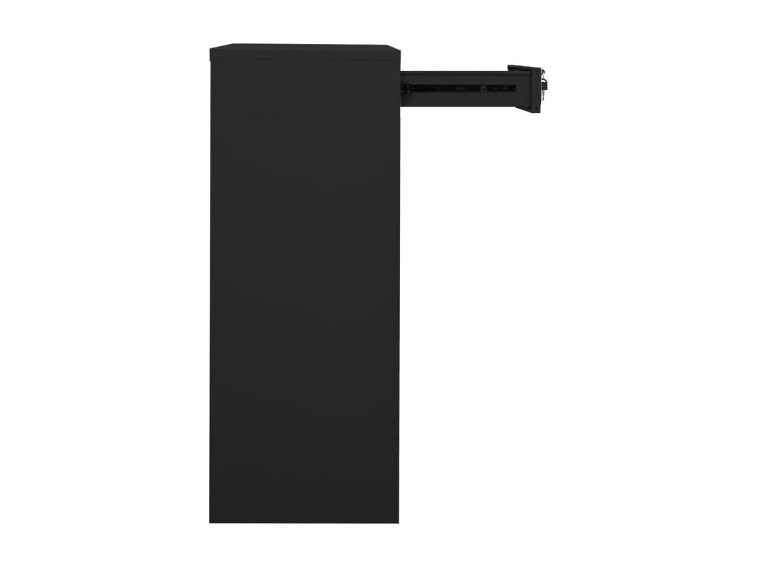 Vente Unique Armoire De Bureau Anthracite 90x40x102 Cm Acier