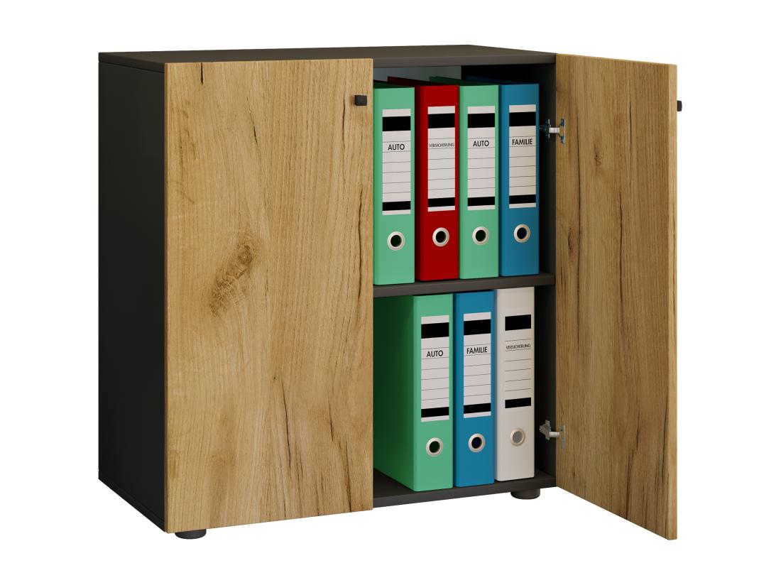 Vente Unique Armoire De Bureau Armoire à Dossiers Lona 2 Cas