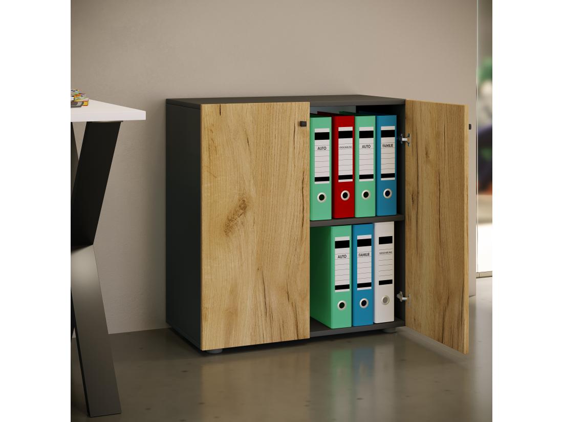 vente unique Armoire de bureau Armoire à dossiers Lona 2 cas