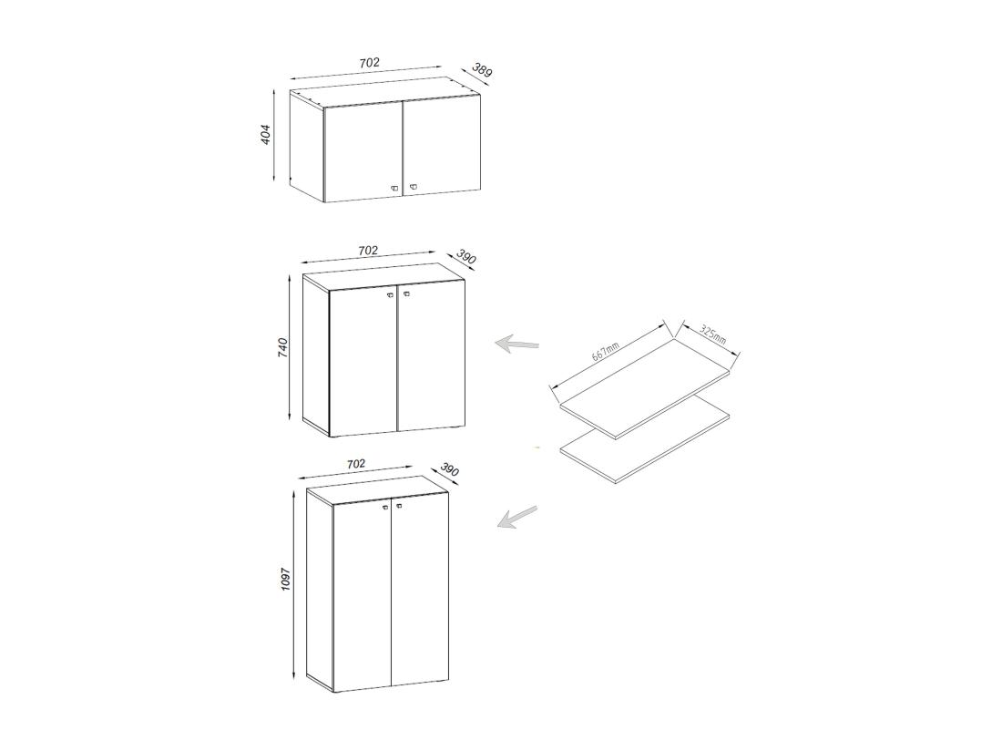 Vente Unique Armoire De Bureau Armoire à Dossiers Lona 5x A