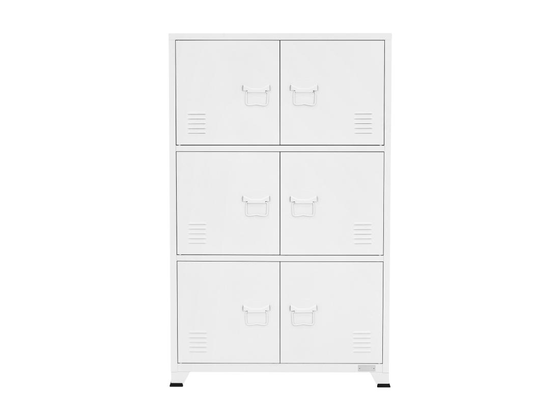 Vente Unique Armoire De Bureau Armoire De Classement Armoire Métallique Avec étagères Armoire Acier 75x40x120 Cm