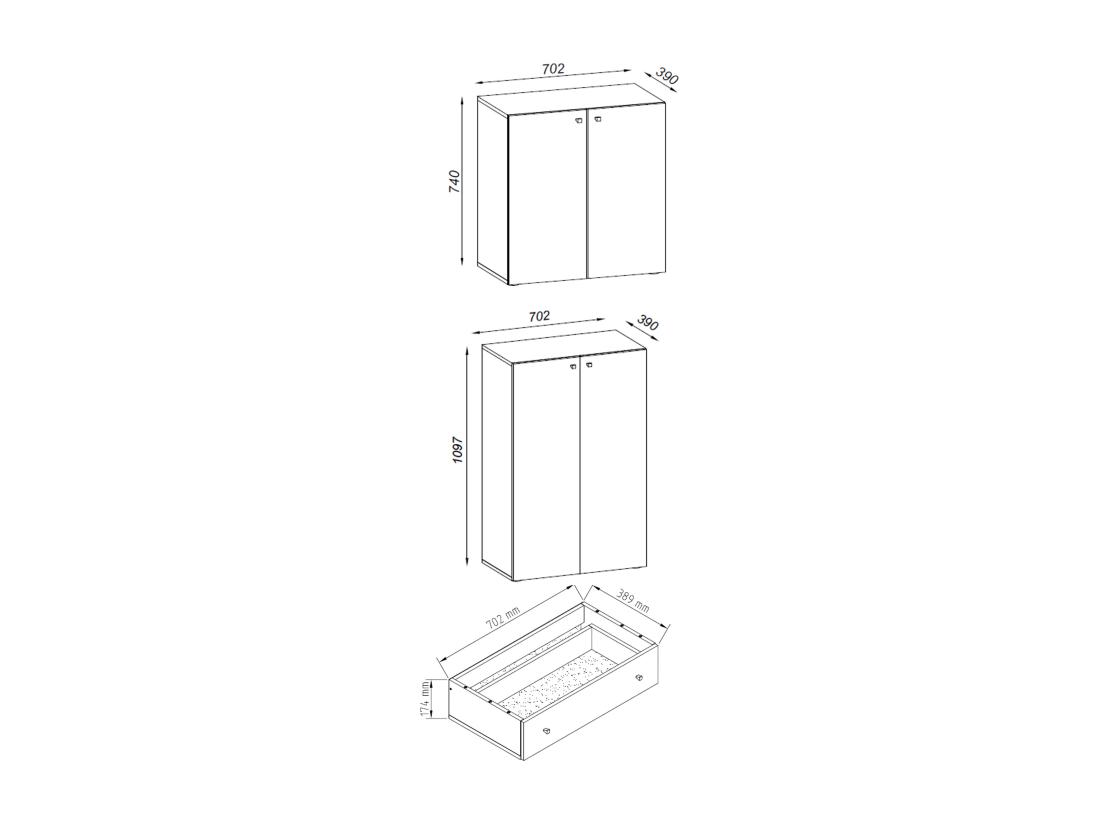 Vente Unique Armoire De Bureau Armoire De Classement Lona 5x S