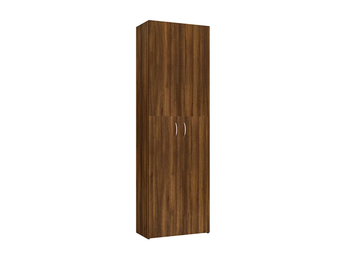 Vente Unique Armoire De Bureau Chêne Marron 60x32x190 Cm Bois D'ingénierie