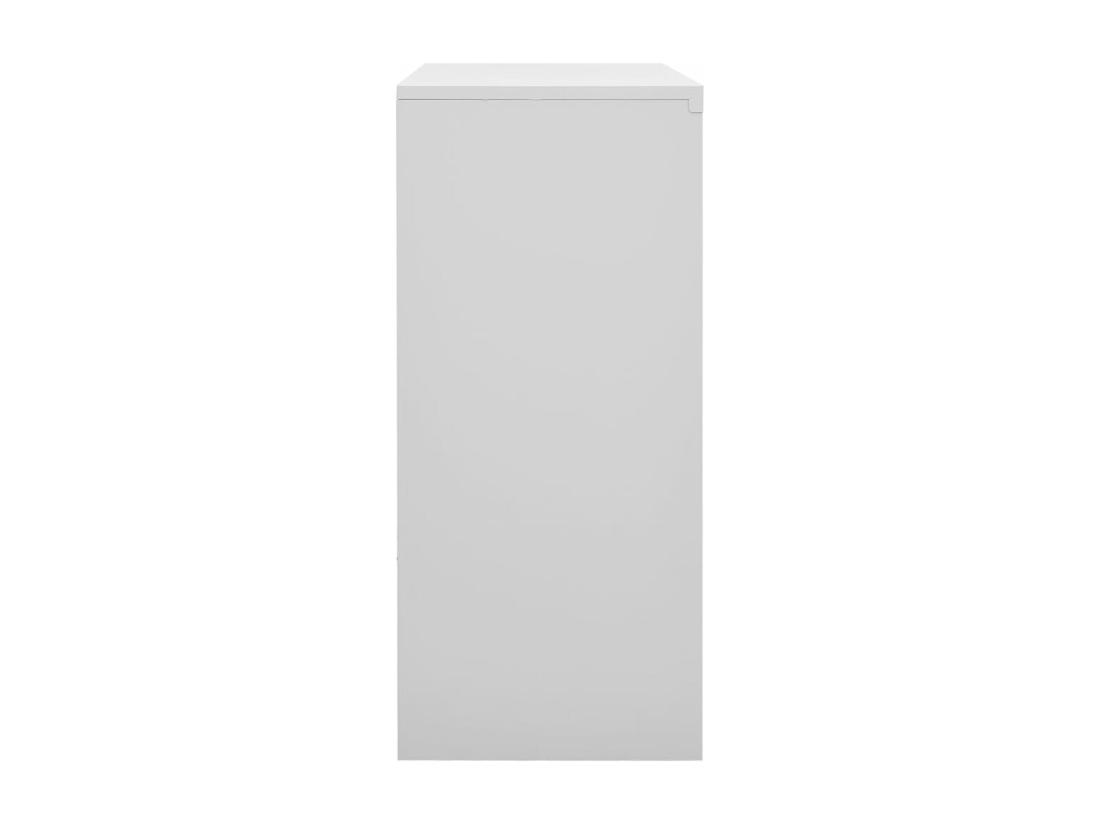 Vente Unique Armoire De Bureau Porte Coulissante Gris Clair 90x40x90cm Acier