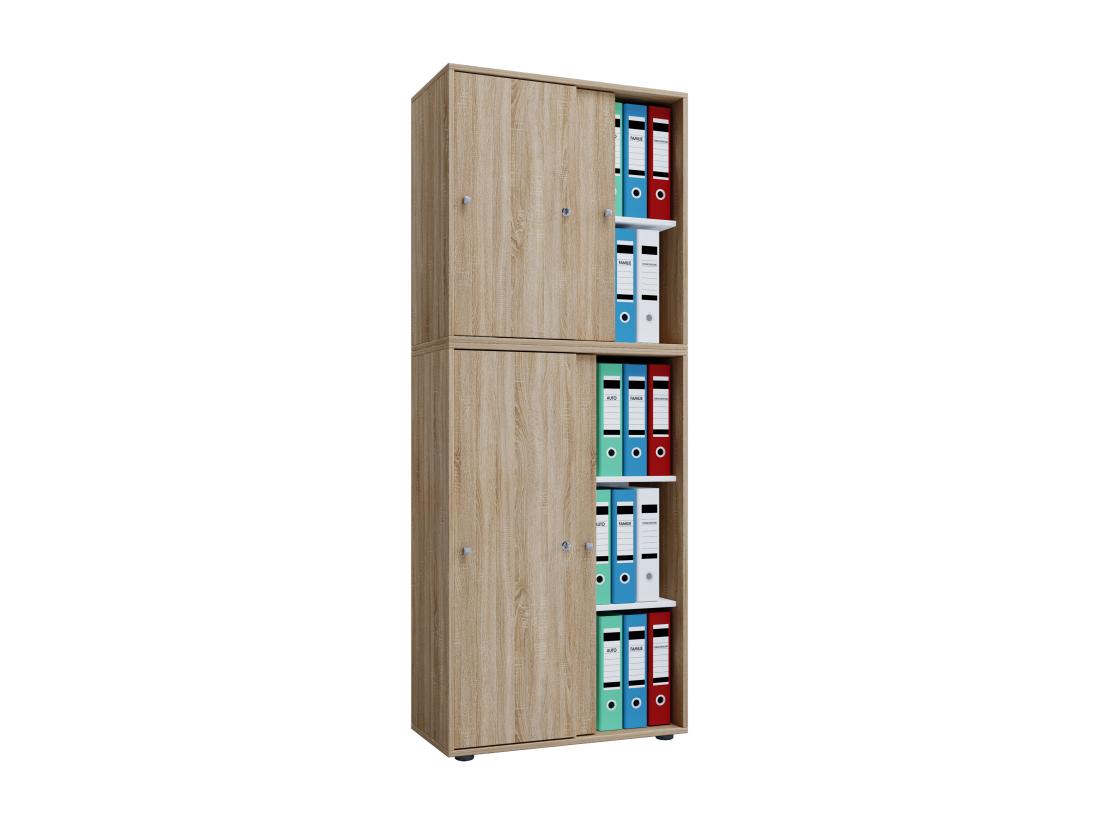 Vente Unique Armoire De Bureau Portes Coulissantes Lona 5x