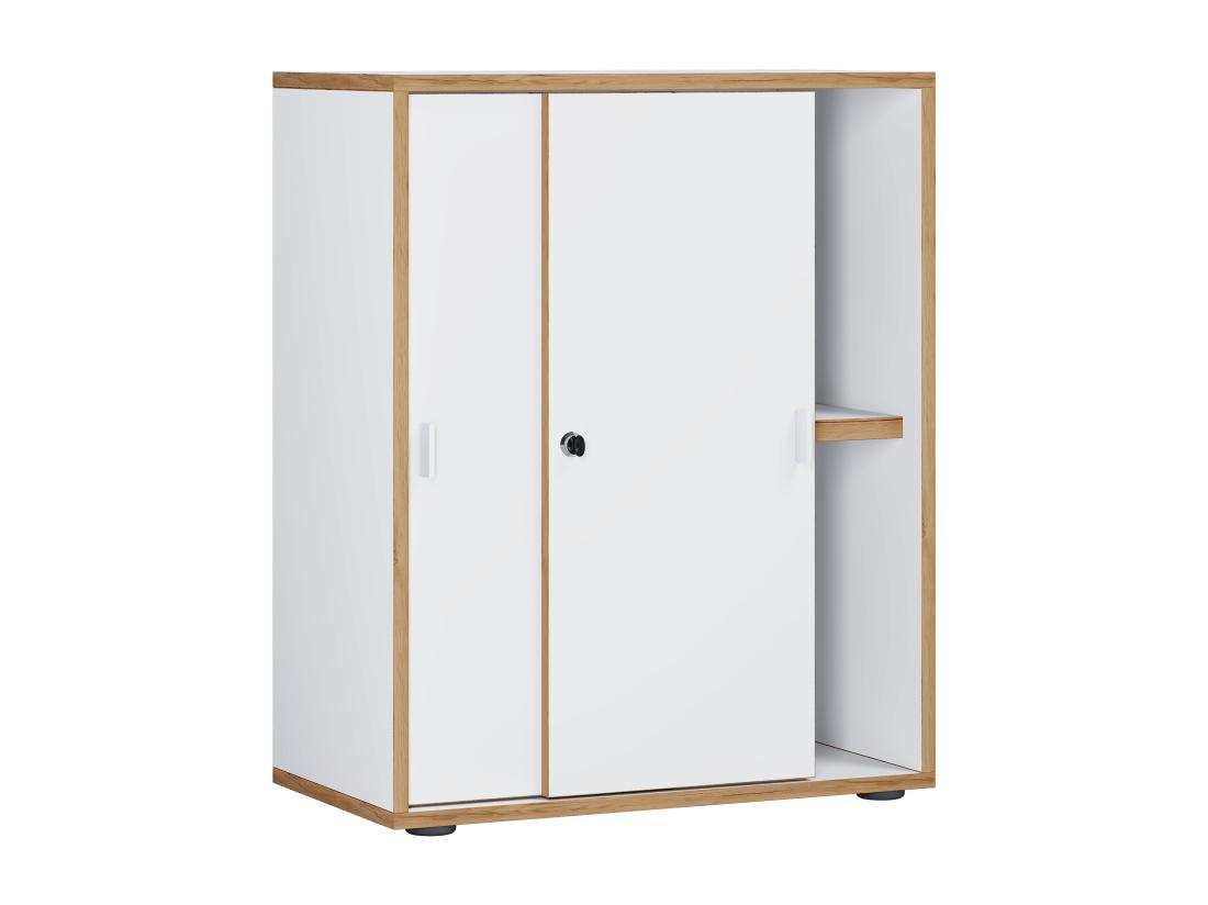 Vente Unique Armoire De Bureau Salia Portes Coulissantes 2x B60