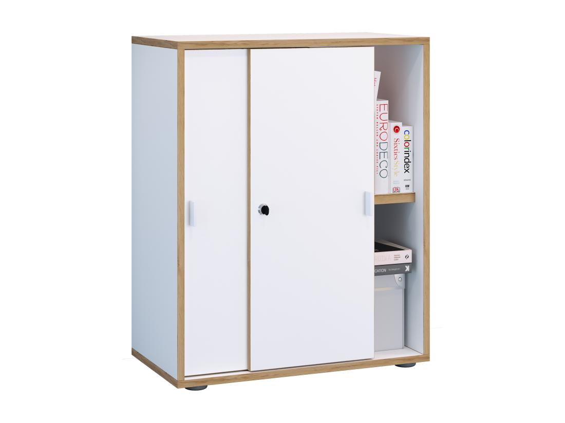 vente unique Armoire de bureau Salia portes coulissantes 2x B60