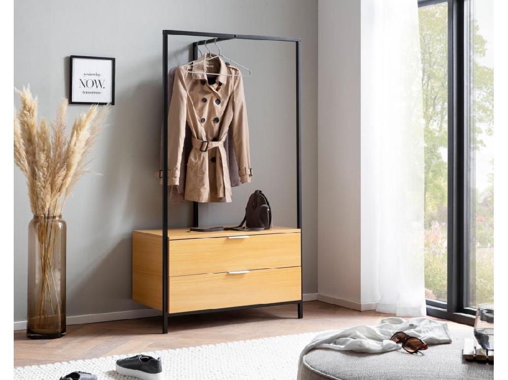 Vente Unique Armoire De Couloir Décor Chêne 152x85x44 Cm Armoire Chaussures Vestes