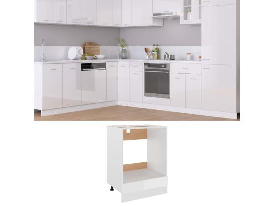 Vente Unique Armoire De Cuisine Blanc Brillant 60x46x81 5