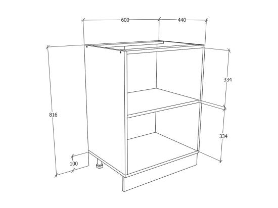 Vente Unique Armoire De Cuisine L 60 Cm Armoire Basse Esilo