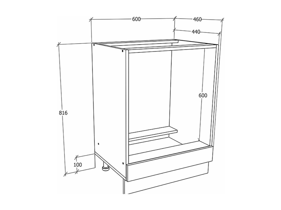 Vente Unique Armoire De Four Largeur 60 Cm Cuisine Fasola