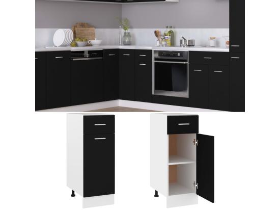 Vente Unique Armoire De Plancher à Tiroir "Lyon" Noir 30x46x81 5 Cm