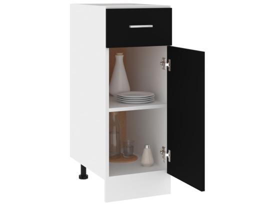 Vente Unique Armoire De Plancher à Tiroir "Lyon" Noir 30x46x81 5 Cm