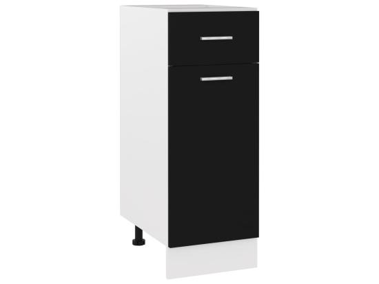 vente unique Armoire de plancher à tiroir "Lyon" Noir 30x46x81 5 cm