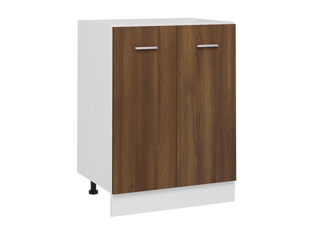 Vente Unique Armoire De Plancher "Lyon" Chêne Marron Bois D'ingénierie