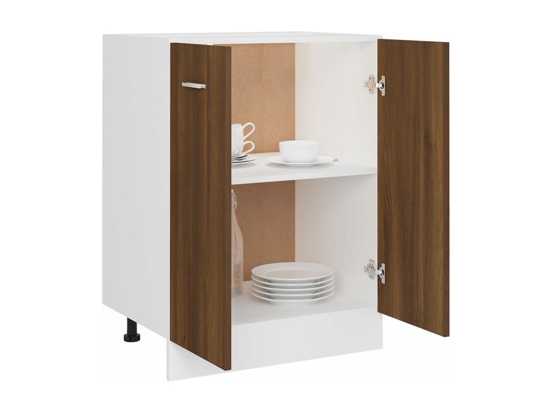 Vente Unique Armoire De Plancher "Lyon" Chêne Marron Bois D'ingénierie