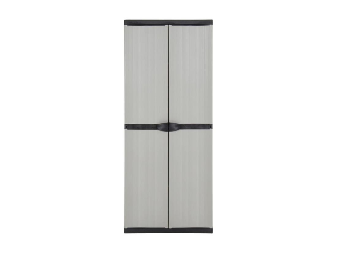 Vente Unique Armoire De Rangement De Jardin 3 étagères Gris/noir 68x40x168cm