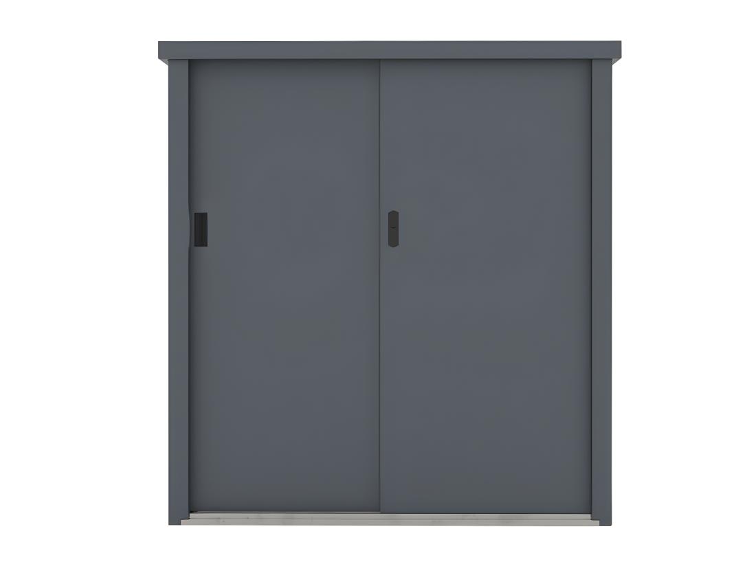 Vente Unique Armoire De Rangement De Jardin En Métal Acier Galvanisé Gris 1 31 M3 125x80x131 Cm REIVAX